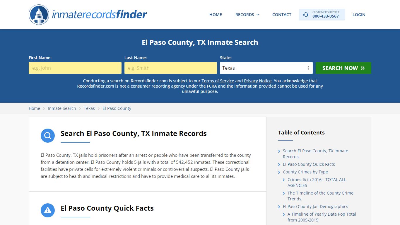 El Paso County, TX Inmate Lookup & Jail Records Online